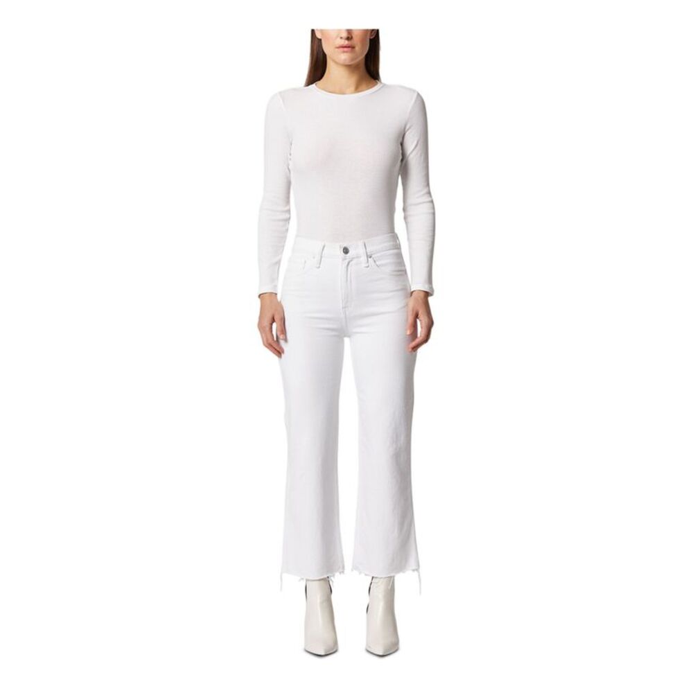 NWT HUDSON Womens High Waist Jeans White Frayed Juniors 31